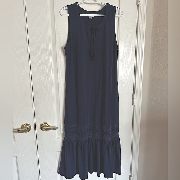 Tommy Bahama Blue Pleated Halter Sundress - Picture 1 of 10